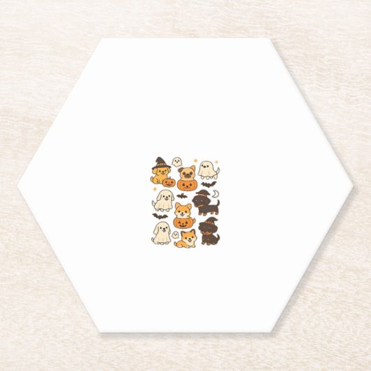 Halloween Puppy Love � Kawaii Dog Art Classic T-Sh Untersetzer (Vorderseite)