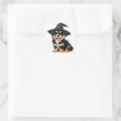 Halloween Puppy Quadratischer Aufkleber (Tasche)