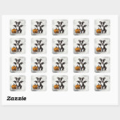 Halloween Puppy Quadratischer Aufkleber (Blatt)