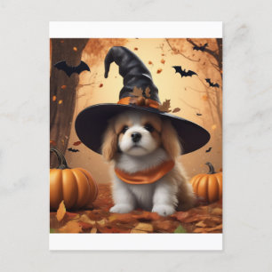 Halloween Puppy - Spooktacular Canine Costu Postkarte