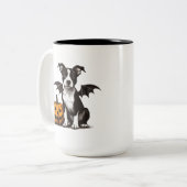 Halloween Puppy Zweifarbige Tasse (Vorderseite Links)