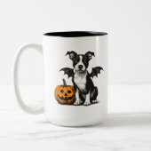 Halloween Puppy Zweifarbige Tasse (Links)