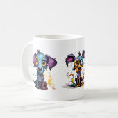 Halloween Pups Illustrationen Kaffeetasse (Vorderseite Links)