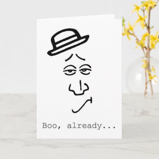 Halloween Purist Karte (Gelbe Blume)