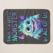 Halloween Purple Monster Sherpadecke (Vorderseite (Horizontal))