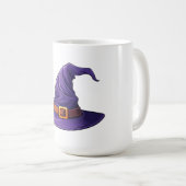 Halloween purple witch hat kaffeetasse (VorderseiteRechts)
