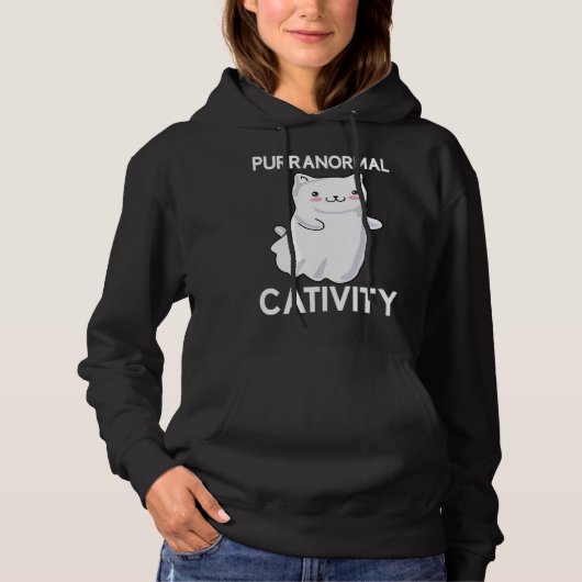 Halloween  Purranormal Cativity Ghost Cat Hoodie (Vorderseite)