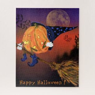 Halloween Puzzle Hexenkürbis