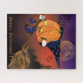Halloween Puzzle Hexenkürbis (Horizontal)