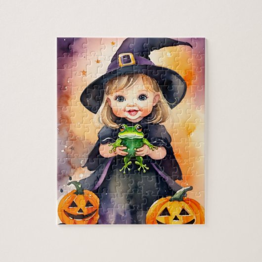 Halloween Puzzle Niedlich Little Hexe (Vertikal)