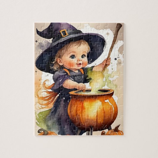 Halloween Puzzle Niedlich Little Hexe (Vertikal)