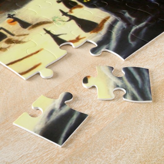 Halloween-Puzzlespiel, Hexen bereiten sich für Puzzle