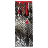 Halloween Python Schlangenhaut - Gory Dripping Blo Geschenktüte Für Weinflaschen (Rückseite)