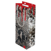 Halloween Python Schlangenhaut - Gory Dripping Blo Geschenktüte Für Weinflaschen (Vorderseite Schrägansicht)