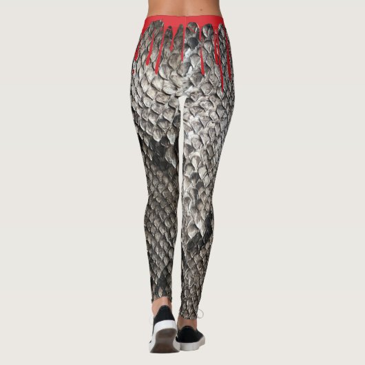Halloween Python Schlangenhaut - Gory Dripping Blo Leggings (Rückseite)