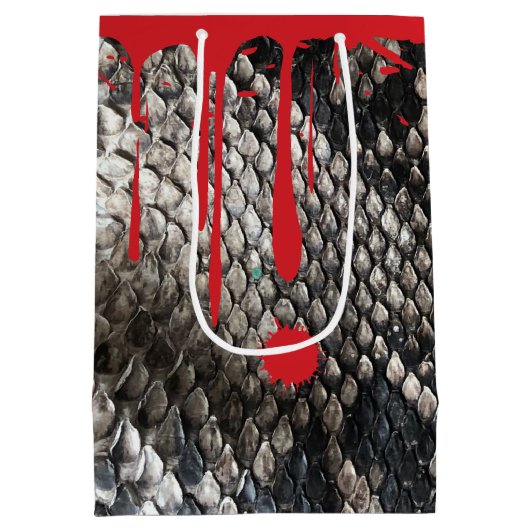 Halloween Python Schlangenhaut - Gory Dripping Blo Mittlere Geschenktüte (Rückseite)