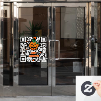 Halloween-QR-Code Fensteraufkleber