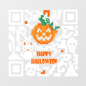 Halloween-QR-Code Fensteraufkleber (Blatt)