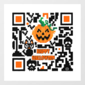 Halloween-QR-Code Fensteraufkleber (Blatt)