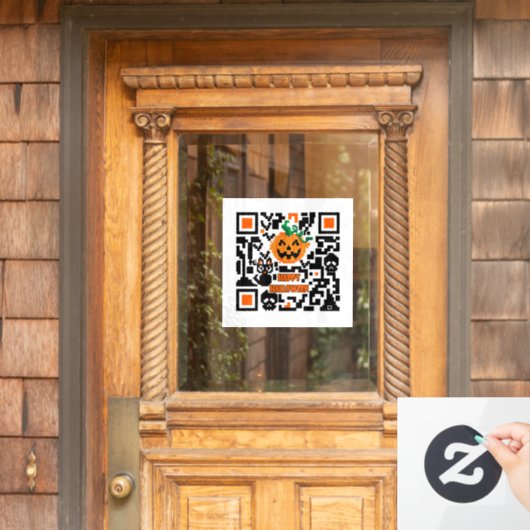 Halloween-QR-Code Fensteraufkleber (Haustür)