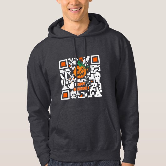 Halloween-QR-Code Hoodie (Vorderseite)