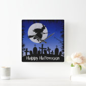 Halloween Quadratische Wanduhr (Zuhause)