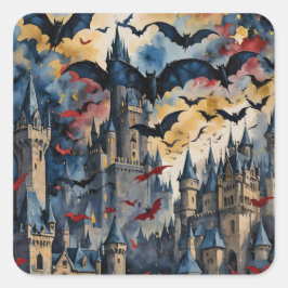 Halloween Quadratischer Aufkleber