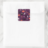 Halloween Quadratischer Aufkleber (Tasche)