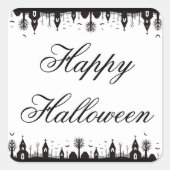 Halloween Quadratischer Aufkleber (Vorderseite)