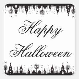Halloween Quadratischer Aufkleber