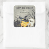 Halloween Quadratischer Aufkleber (Tasche)