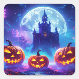 Halloween Quadratischer Aufkleber