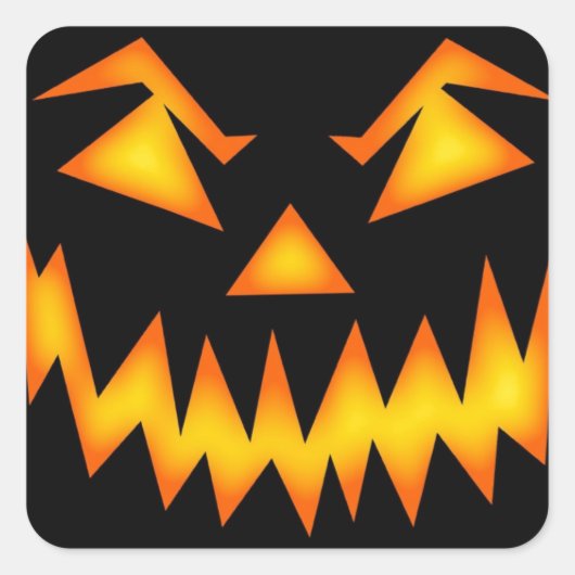 Halloween Quadratischer Aufkleber (Vorderseite)