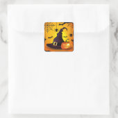 Halloween Quadratischer Aufkleber (Tasche)