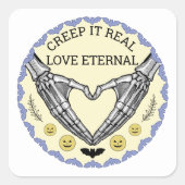 Halloween Quadratischer Aufkleber (Vorderseite)