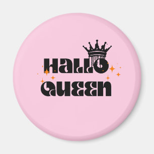 Halloween Queen, Halloqueen, Retro Halloween Art Magnet