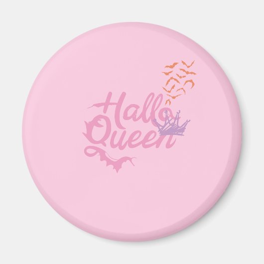 Halloween Queen, Halloqueen, Retro Halloween Art Magnet (Vorne)