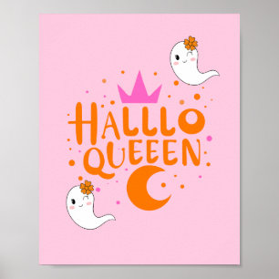 Halloween Queen, Halloqueen, Retro Halloween Art Poster