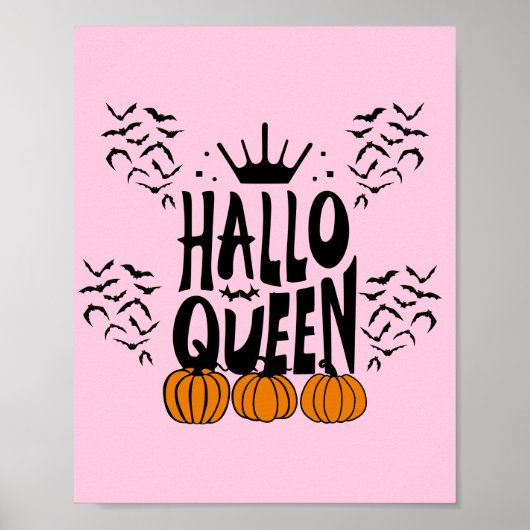 Halloween Queen, Halloqueen, Retro Halloween Art Poster (Vorne)