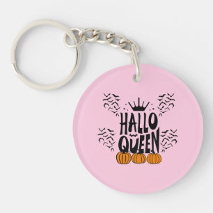 Halloween Queen, Halloqueen, Retro Halloween Art Schlüsselanhänger