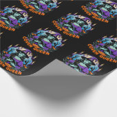 Halloween QUEEN Hexenkunst mit Black Cat Design Geschenkpapier (Ecke)