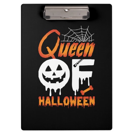 Halloween Queen of Halloween Klemmbrett (Vorderseite)