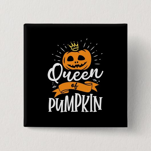 Halloween Queen of Pumpkin Button (Vorderseite)