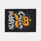 Halloween Queen of Pumpkin Fleecedecke (Vorderseite (Horizontal))