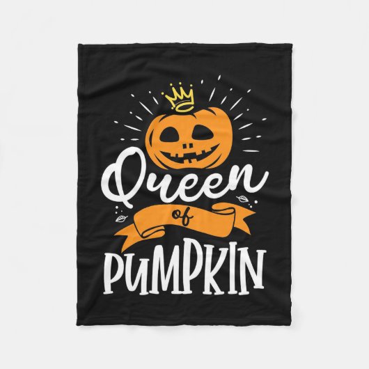 Halloween Queen of Pumpkin Fleecedecke (Vorderseite)