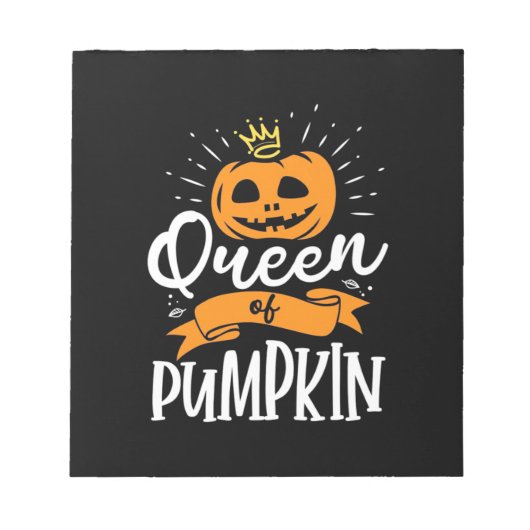 Halloween Queen of Pumpkin Notizblock (Vorderseite)
