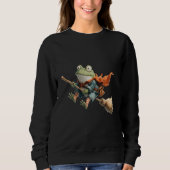Halloween Quirky Frosch Sweatshirt (Vorderseite)