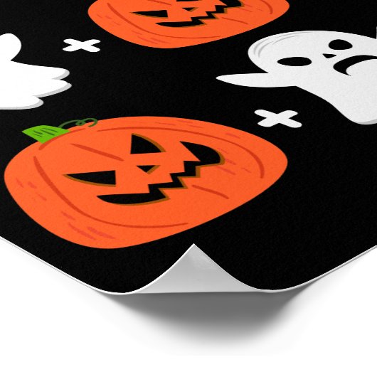 Halloween Quiz Math Teacher Poster (Ecke)