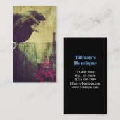 Halloween-Rabe Krähe Paris-Eiffelturms Visitenkarte (Vorne/Hinten)