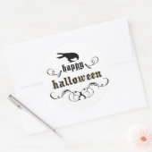 Halloween - Rabe Runder Aufkleber (Umschlag)